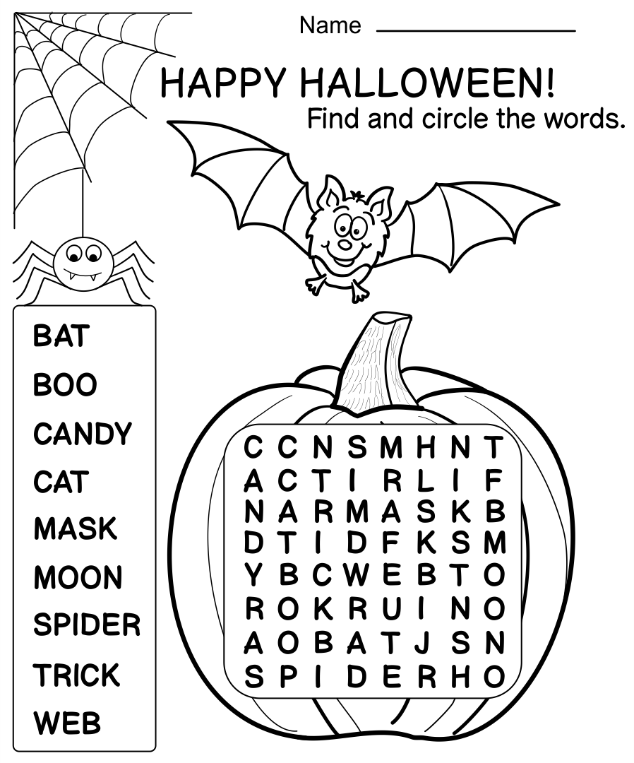 halloween printable worksheets