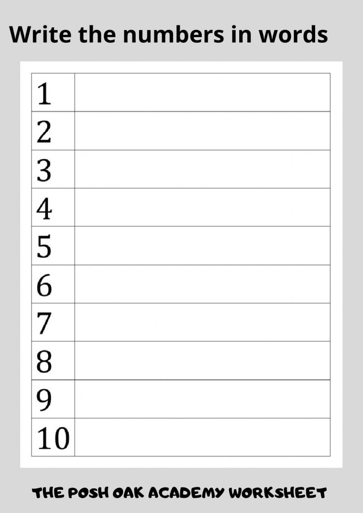 Fun Number Words 1 10 Spelling Worksheets For Kids Worksheets Library