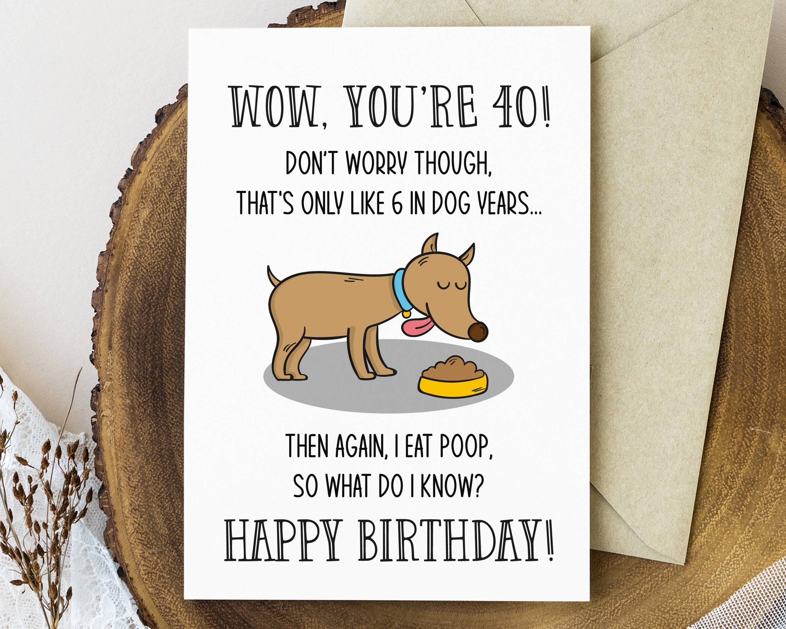 40th birthday card cats printable free