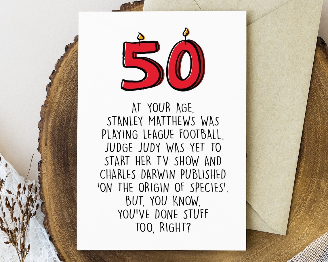 Funny 50th Birthday Card Printable Printable Birthday Cards Images 