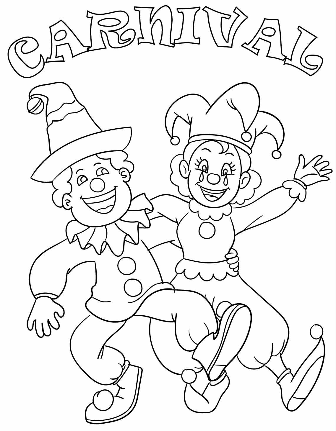 Funny Carnival Coloring Page Free Printable Coloring Pages