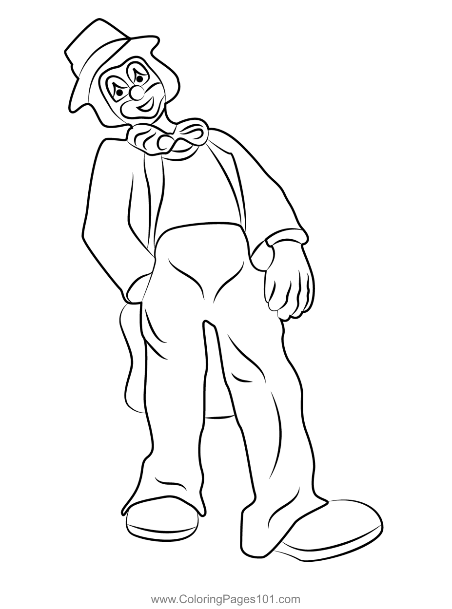 Funny Circus Clown Coloring Page For Kids Free Clowns Printable 