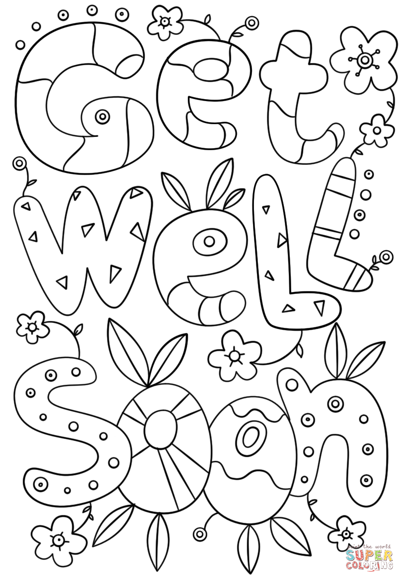 Funny Get Well Soon Coloring Page Free Printable Coloring Pages 