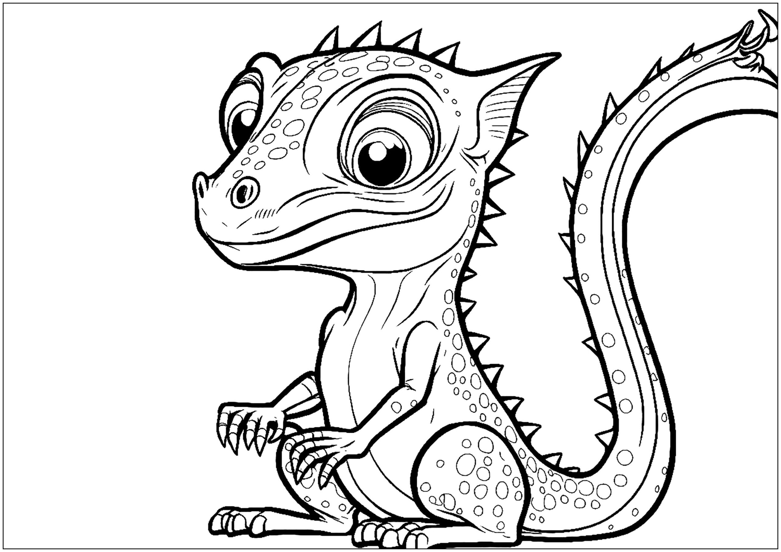 Funny Lizard Chameleon And Lizard Coloring Pages For Kids