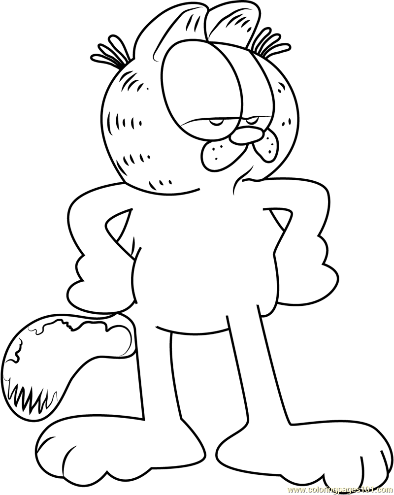 Garfield Coloring Page Free Garfield Coloring Pages 