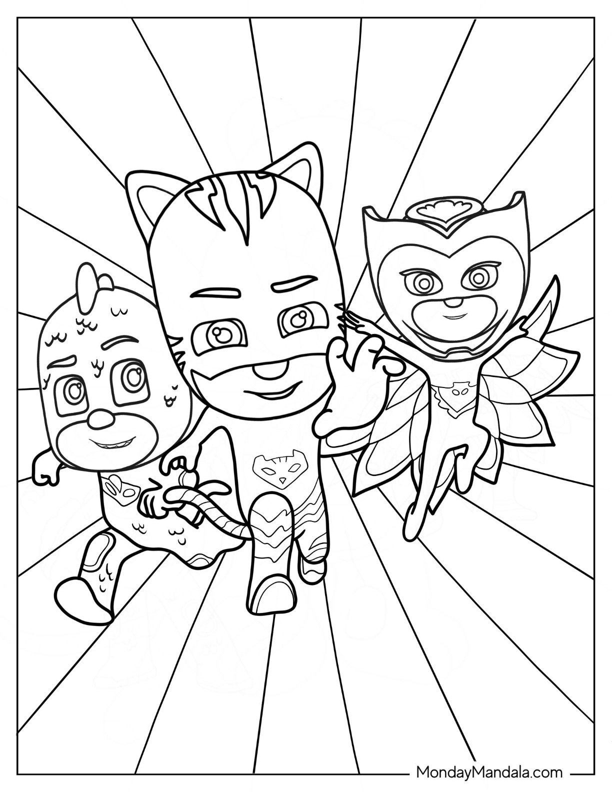 Gekko Pj Masks Printable Coloring Pages Pdf Infoupdate