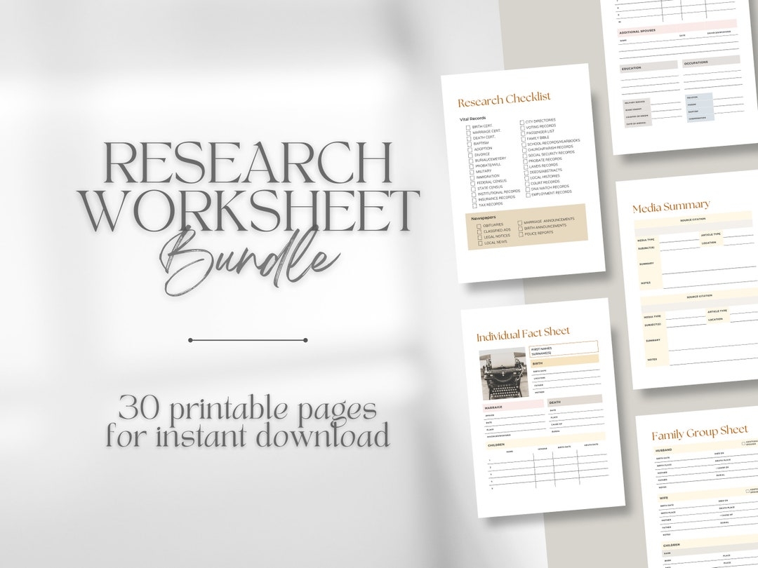 genealogy worksheet