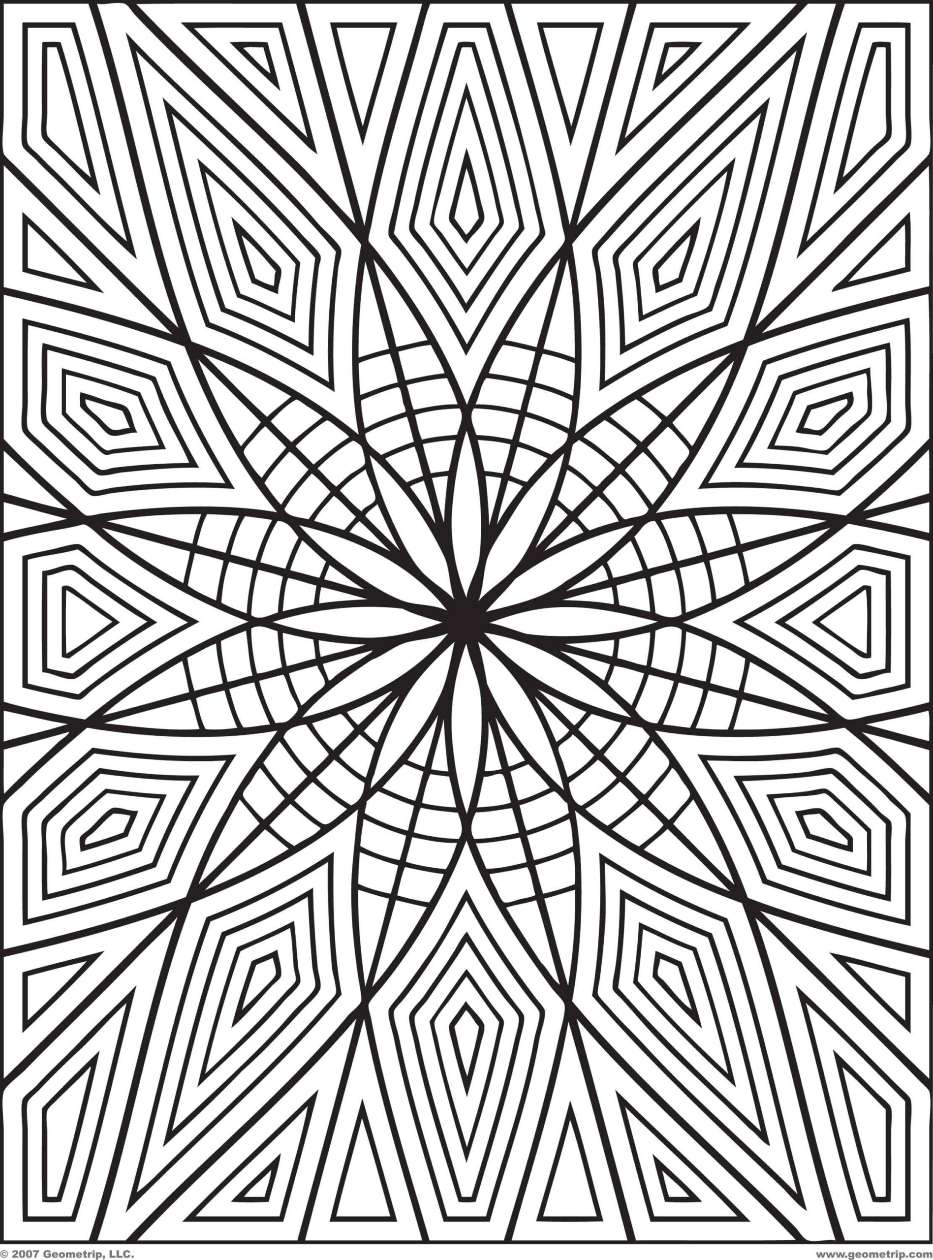 geometric coloring pages free printable