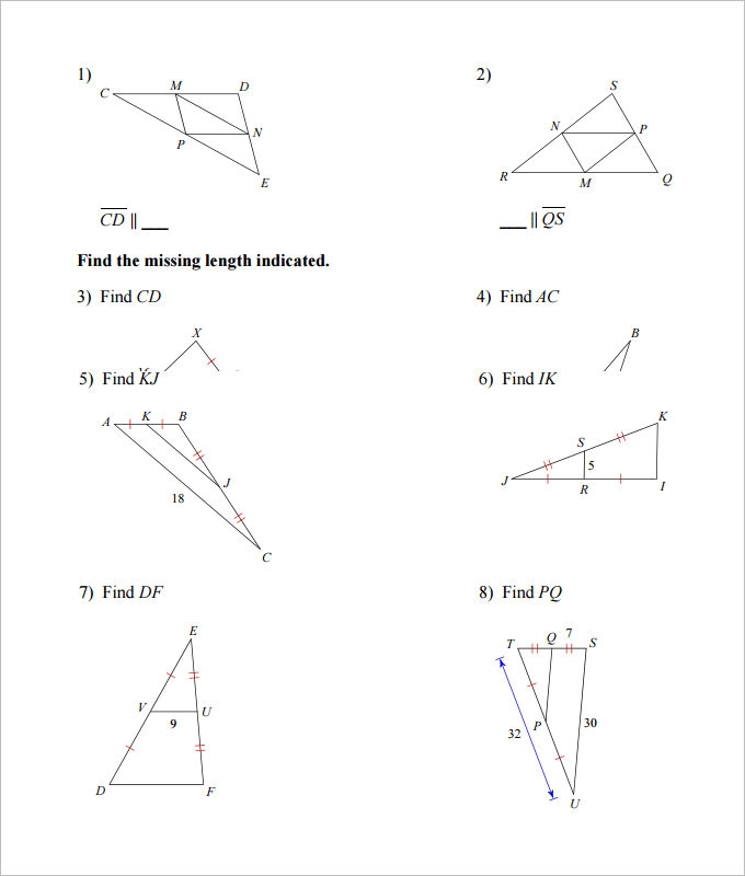 Geometry Worksheets For Highschool Students