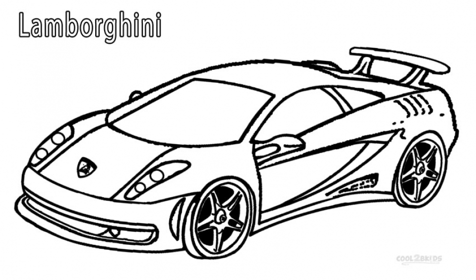 free lamborghini coloring pages