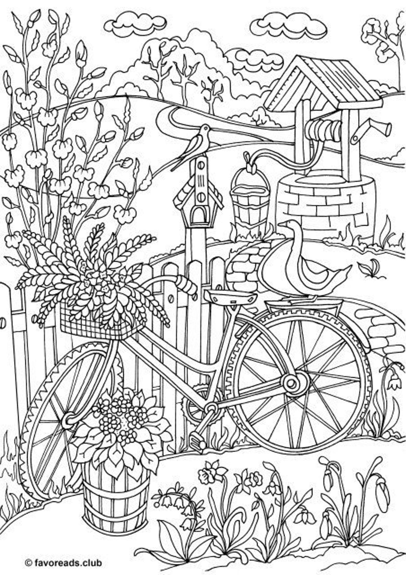 Spring Coloring Pages For Adults