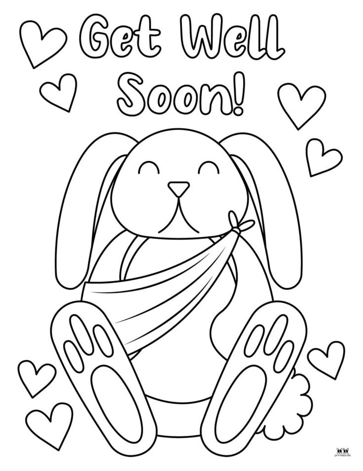 Get Well Soon Coloring Pages For Kids