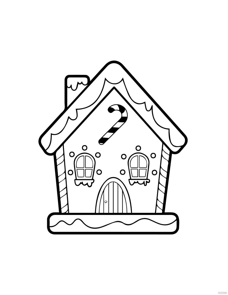 Coloring Page Of A House