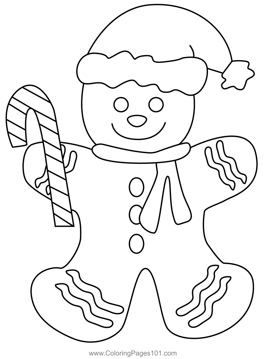 free gingerbread man coloring pages