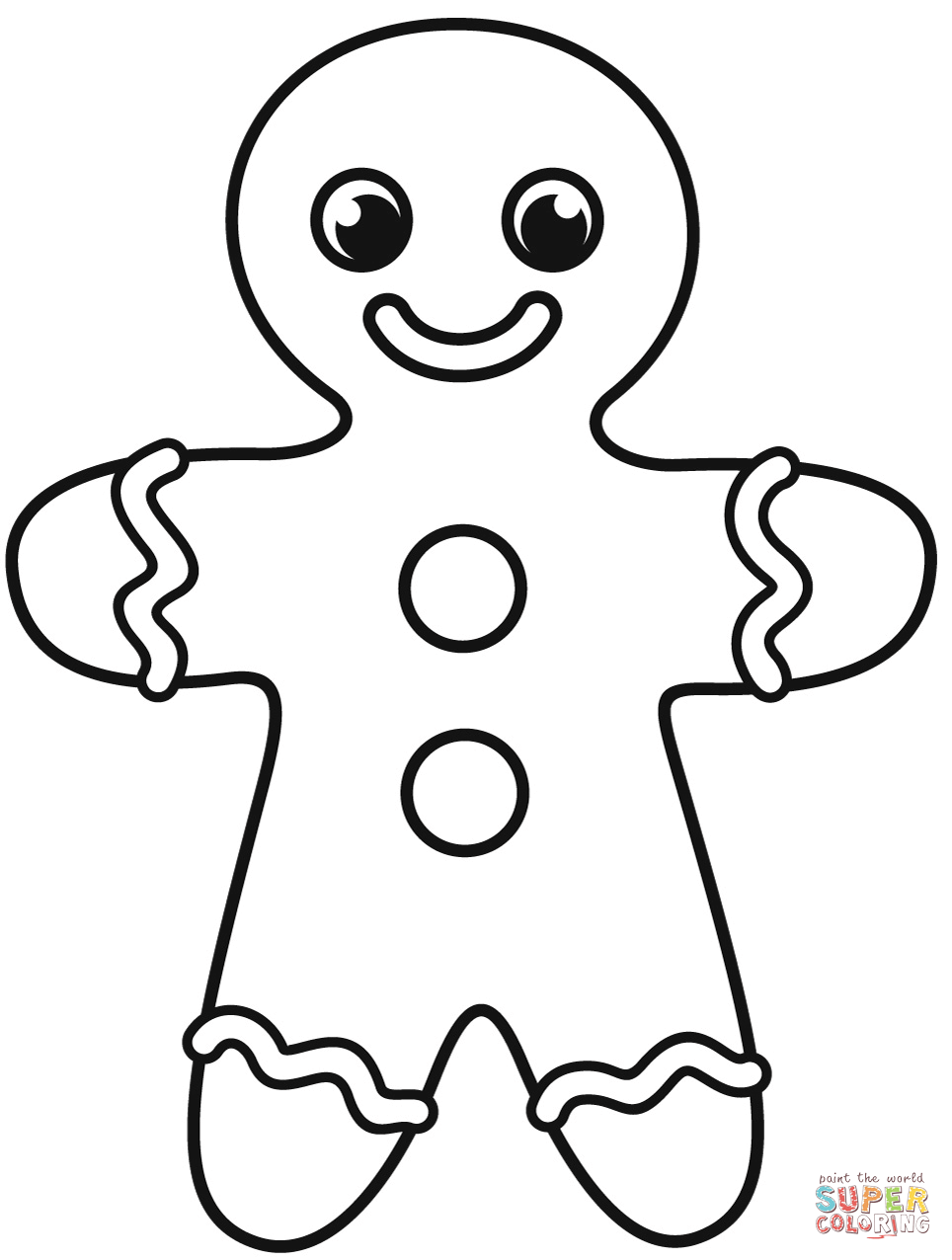 Gingerbread Man Coloring Page Free Printable Coloring Page Coloring Home