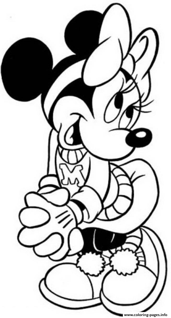 Girly Minnie Disney S27cb Coloring Page Printable