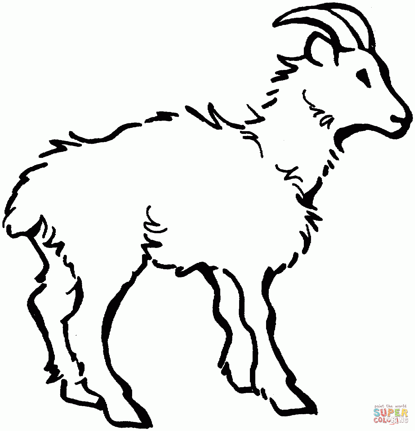 Goat Printables Coloring Pages Coloring Home