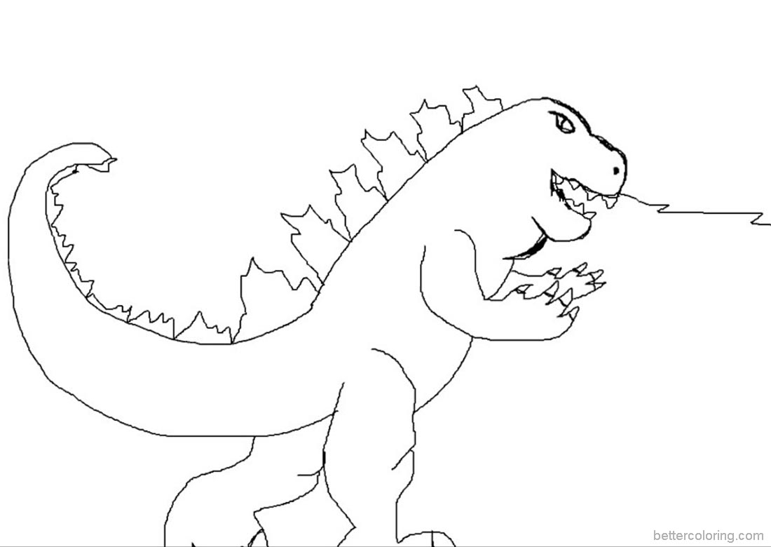 free godzilla coloring pages printable