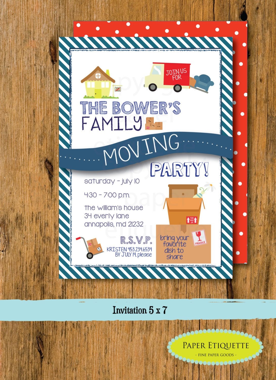 Going Away Party Moving Party Invitation Virtual Packing Party We