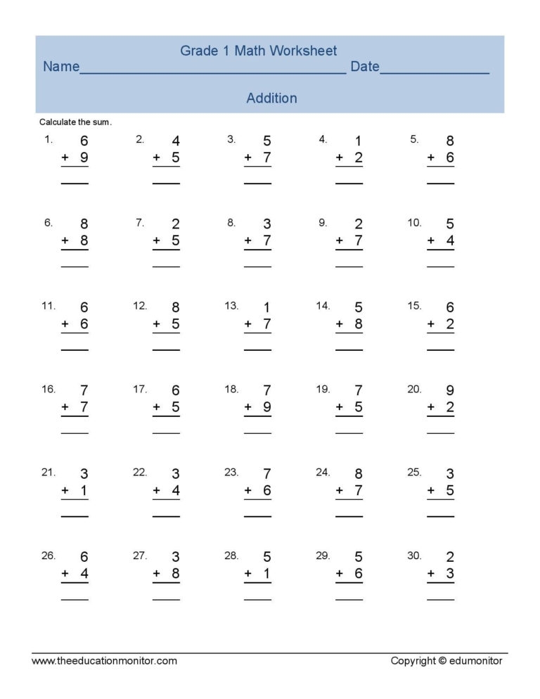 Grade 1 Math Lessons