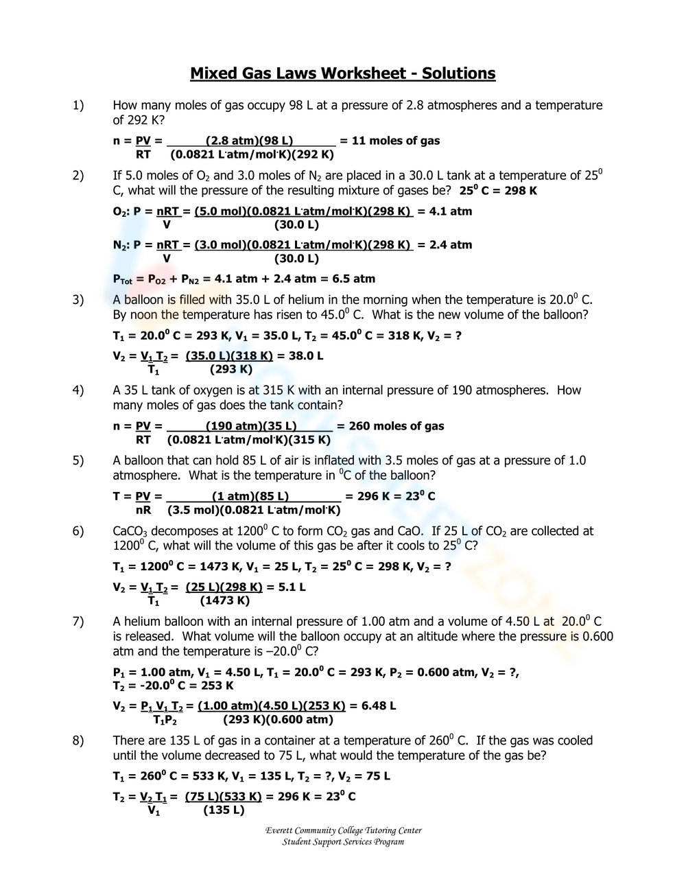 Grade 11 Gas Law Worksheets 2024 Worksheets Library
