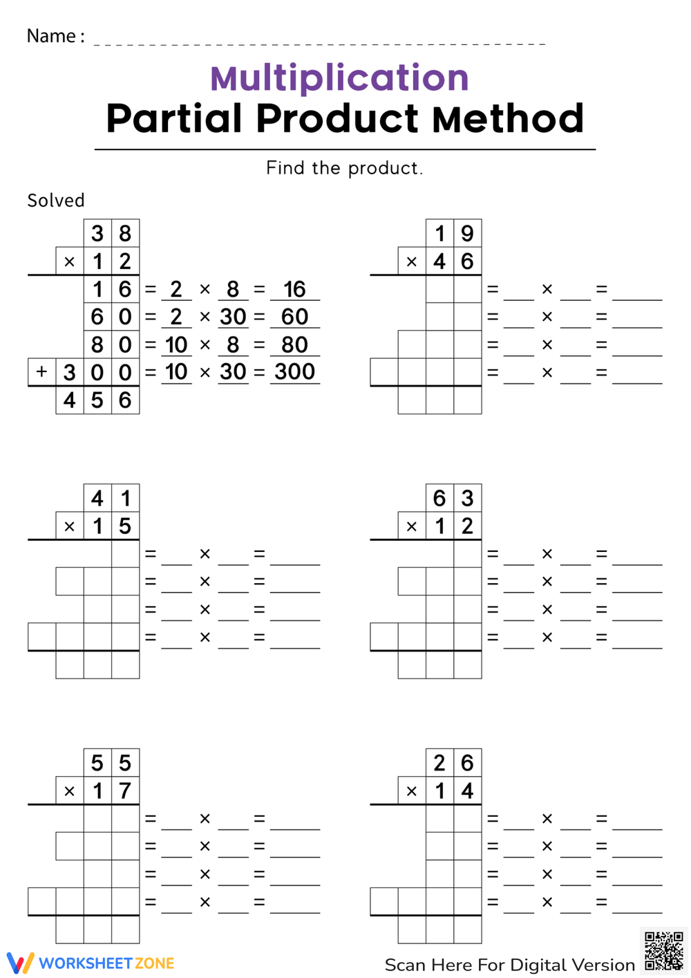 Grade 4 Multiplication And Partial Products Worksheets 2024