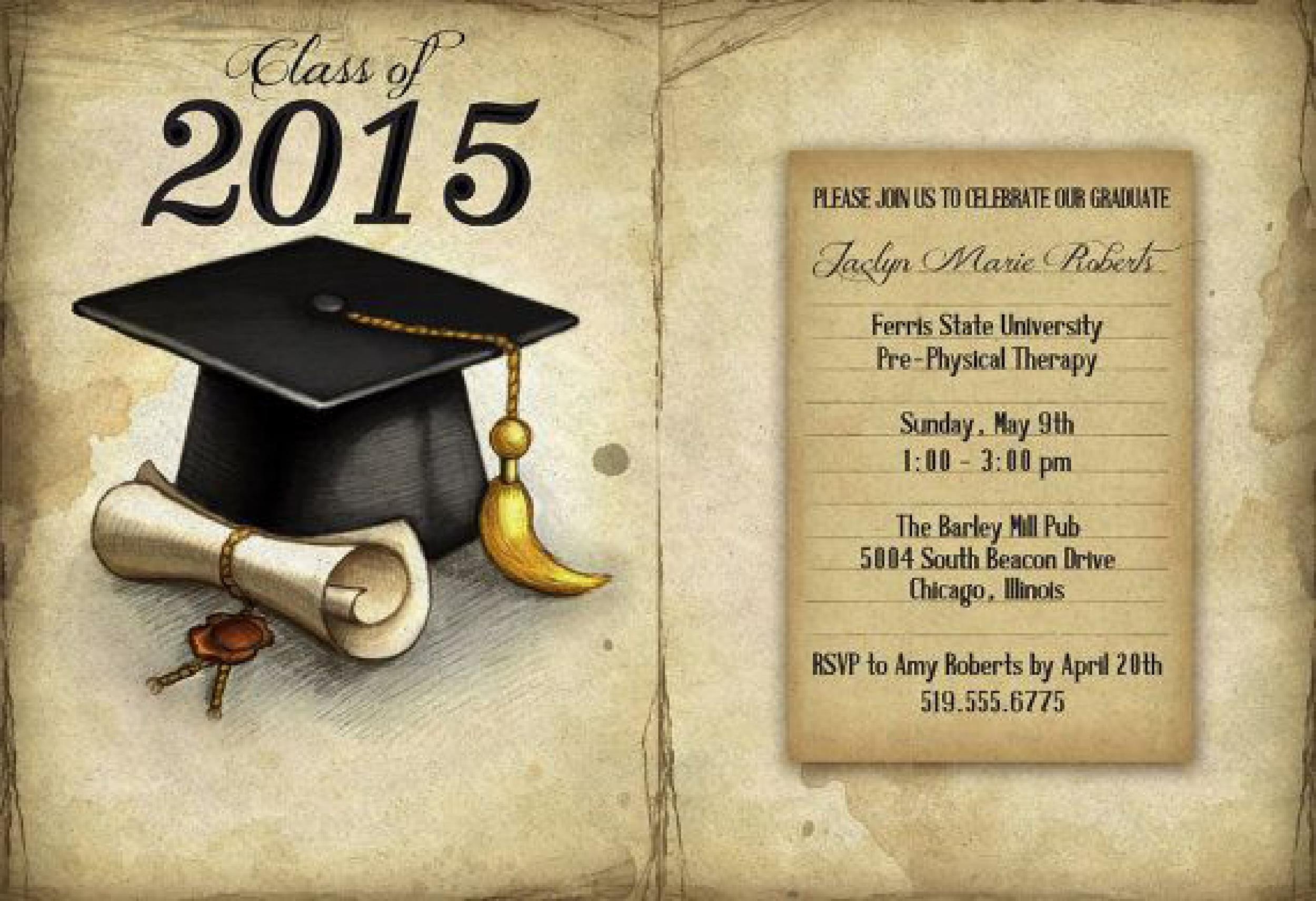 invitations for graduation party templates