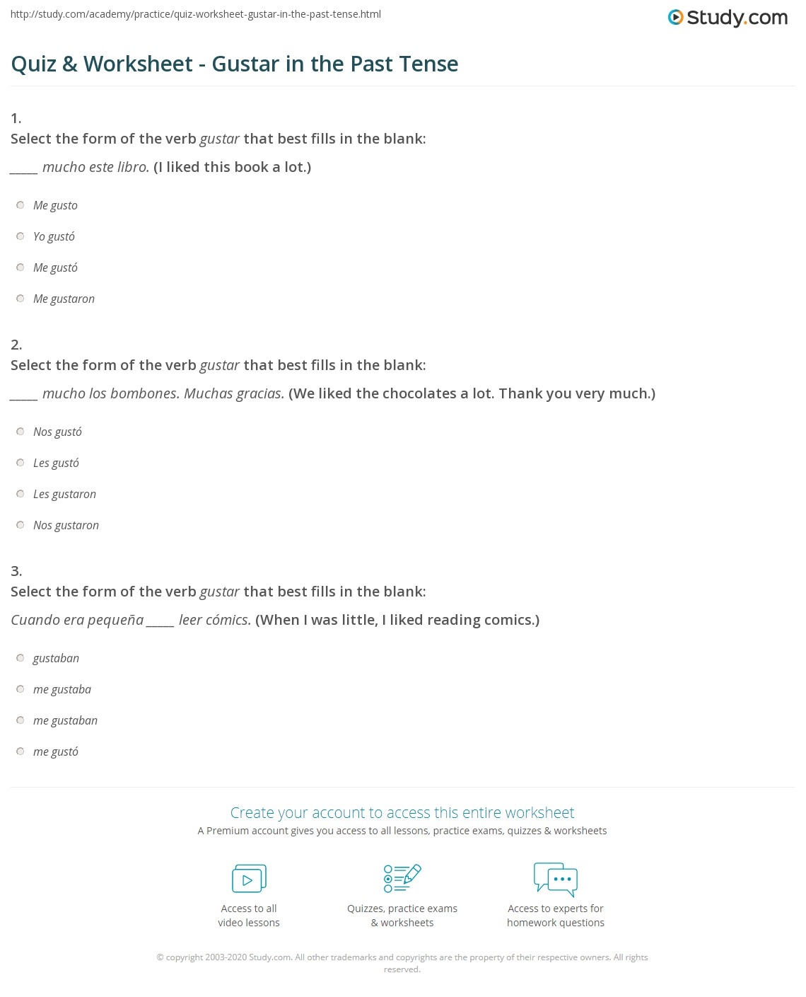Gramatica A The Verb Gustar Worksheet Answers Printable Word Searches