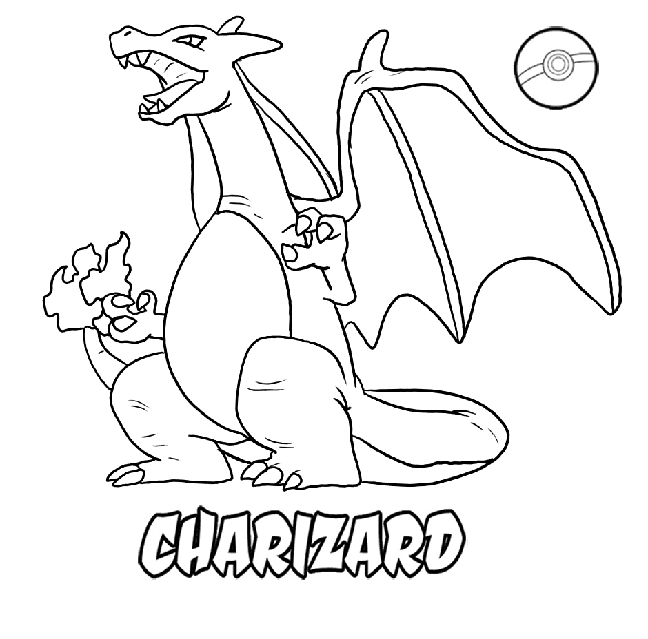 Great Charizard Pokemon Coloring Pages Coloring Cool