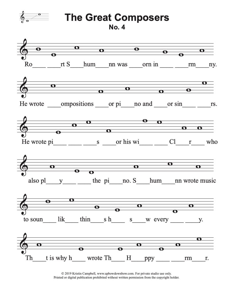 Great Composers Note Reading Worksheet Beethoven Worksheets Library
