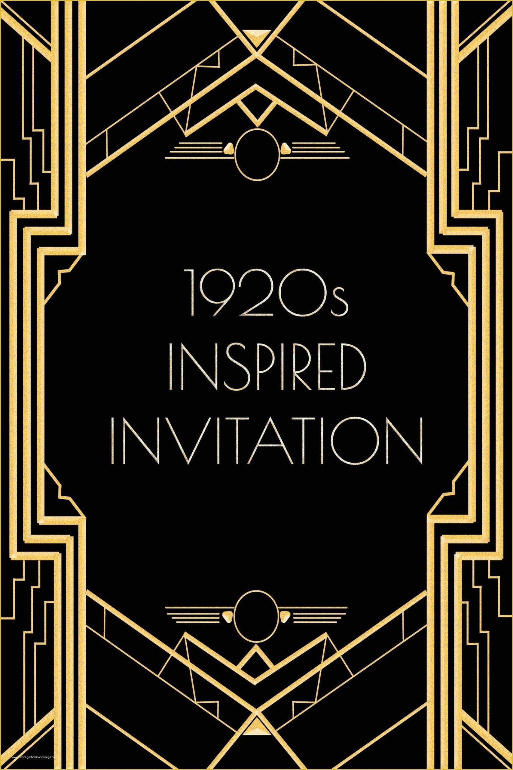 Great Gatsby Themed Invitation Template Free Of Use This 1920s Inspired 
