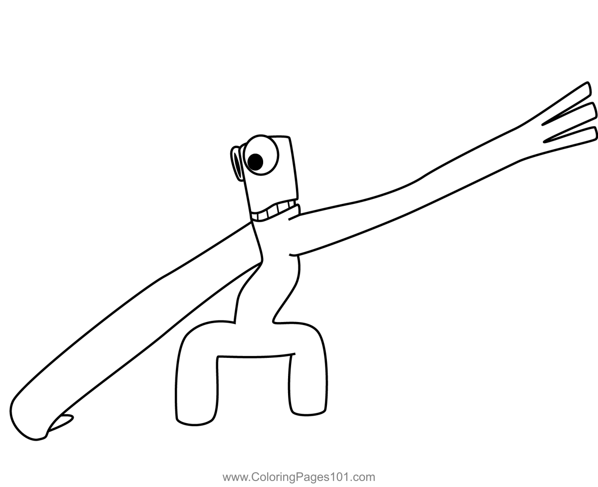 Green Rainbow Friends Roblox Coloring Page For Kids Free Roblox 