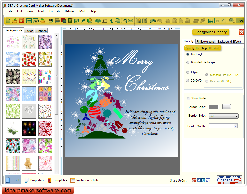 Greeting Card Maker Software New Year Christmas Festival Fun Cards Designer