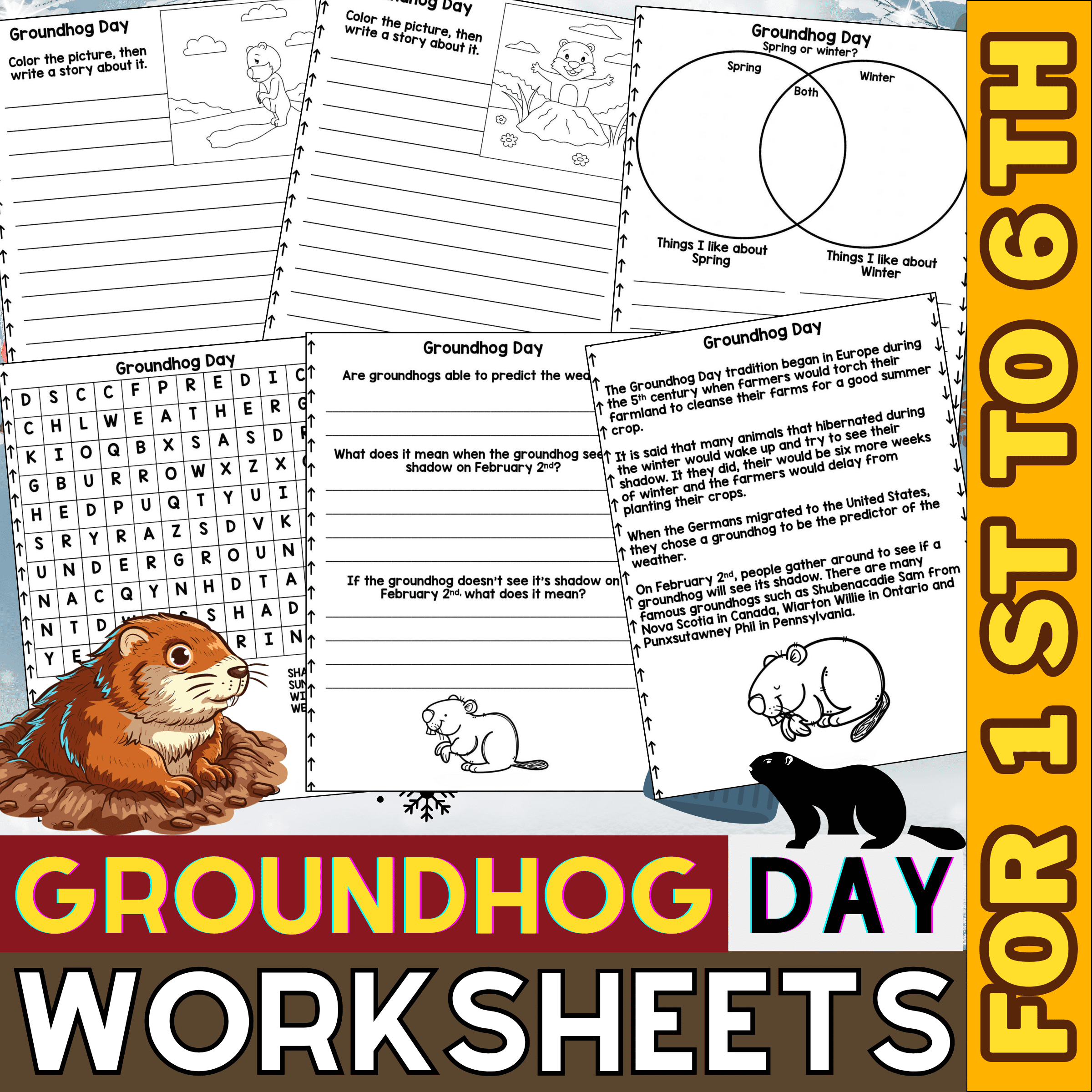Groundhogs Day Worksheets Worksheets Library