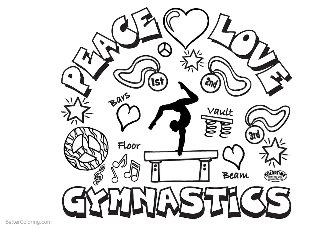 Gymnastics Coloring Pages Patterns Free Printable Coloring Pages