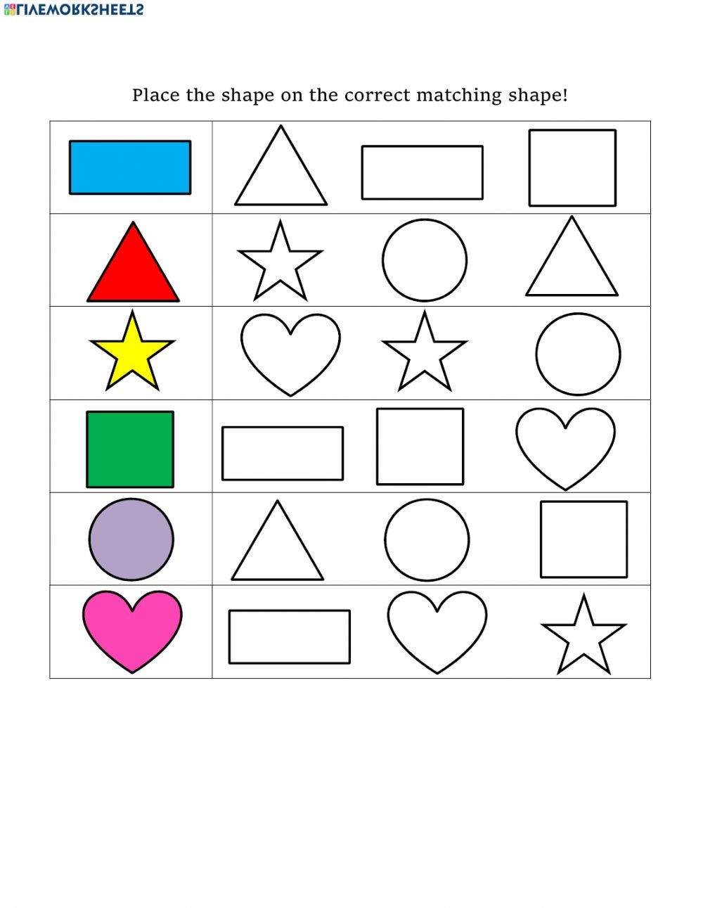 Halloween Matching Shapes Worksheet AlphabetWorksheetsFree