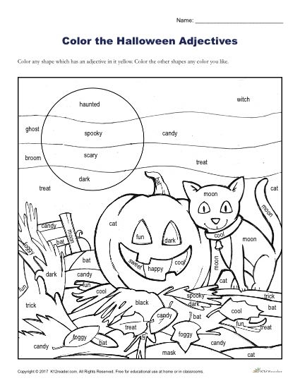 Halloween Worksheets For 1st Graders