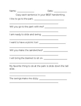 Handwriting Practice Print Or Cursive Copying Sentences By That 39 s So 