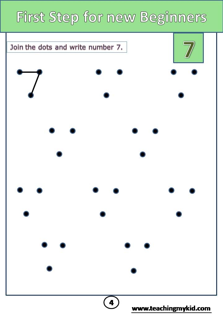 Handwriting Practice Worksheets Math Practice Number 7