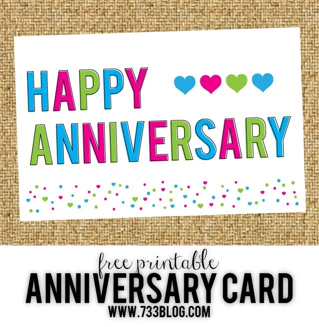 Happy Anniversary Printable Card Printable Word Searches