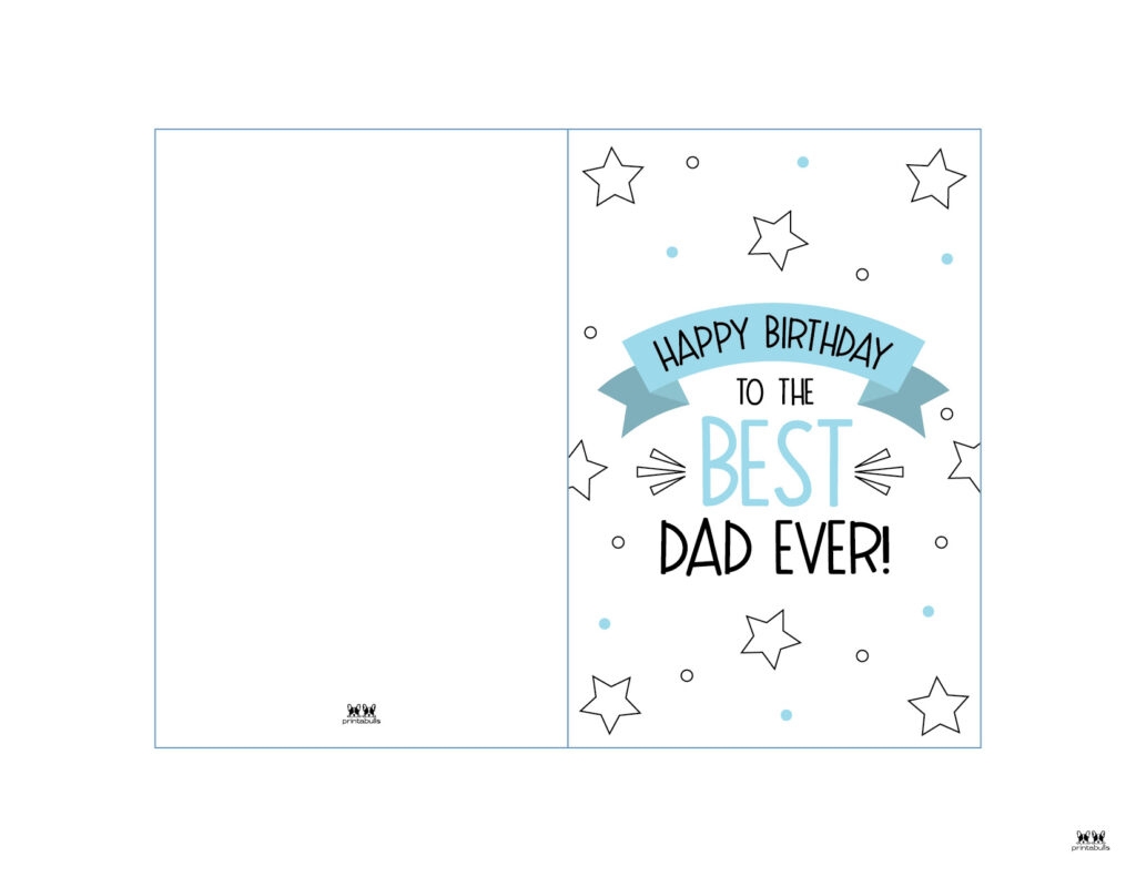 Happy Birthday Card Dad Printable