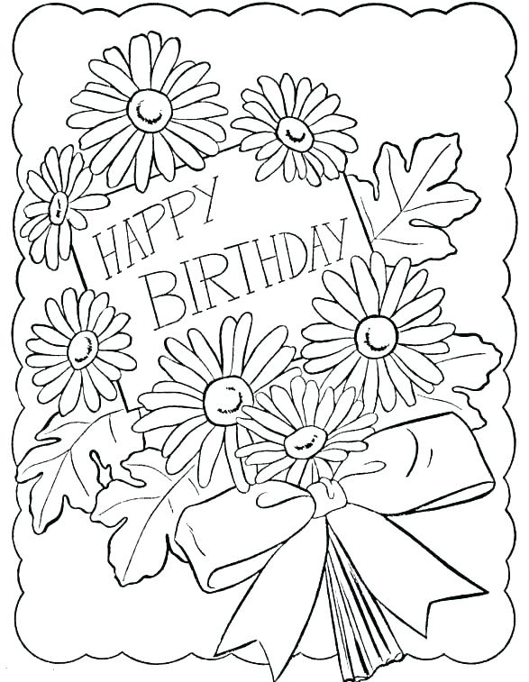 Happy Birthday Card Printable Coloring Pages At GetColorings Free 