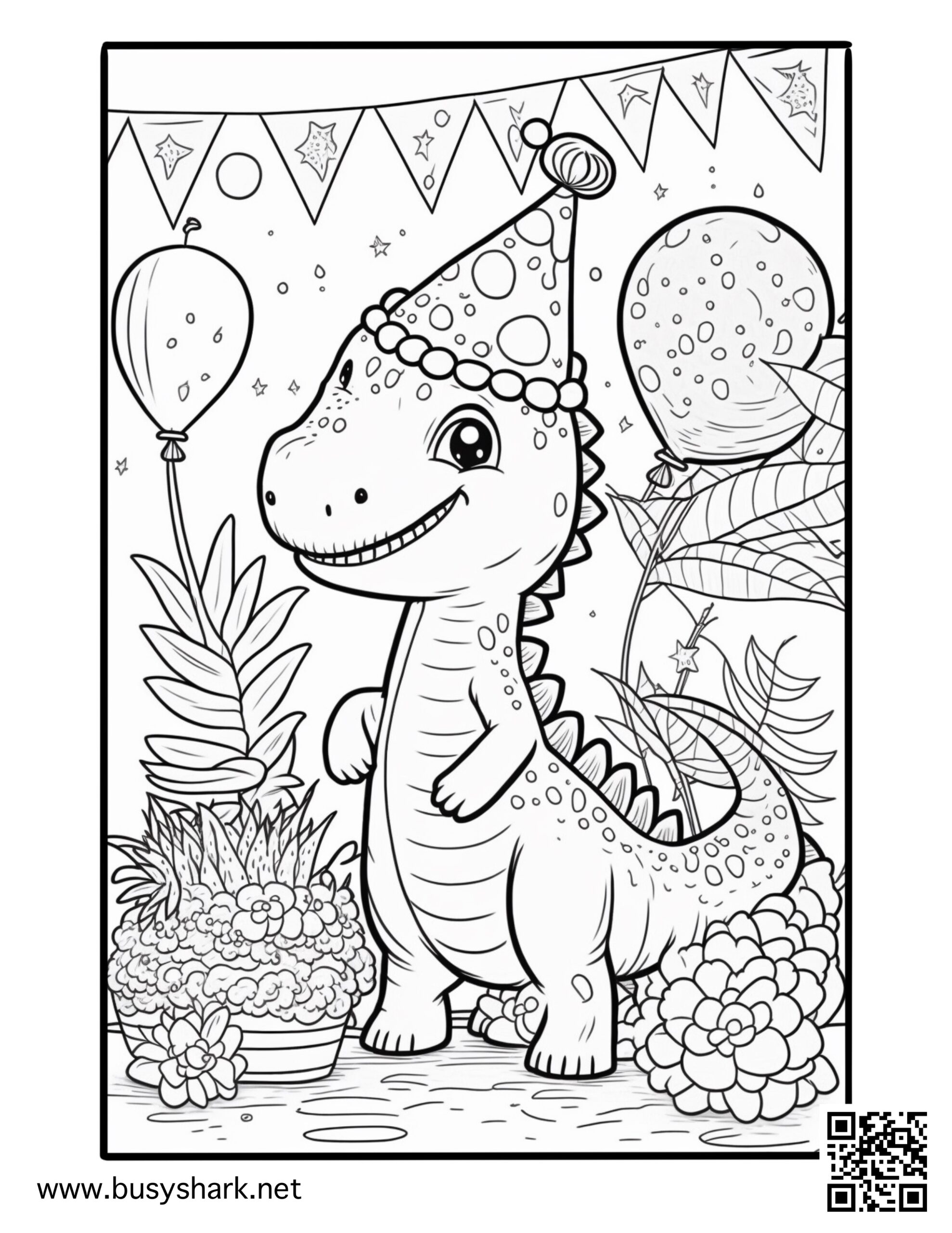 Coloring Pages Of Cute Dinosaurs