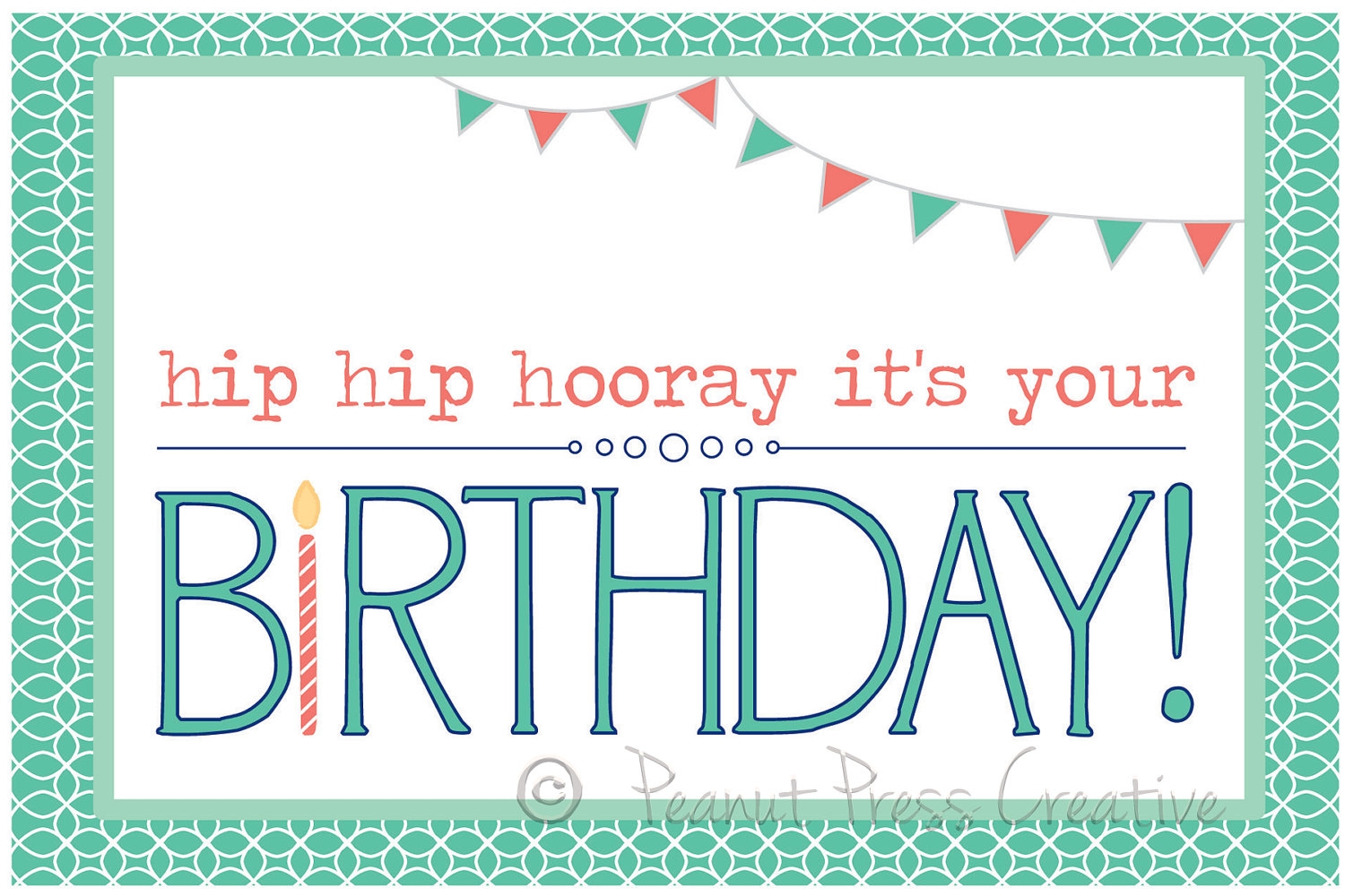 4x6 inch happy birthday printable card