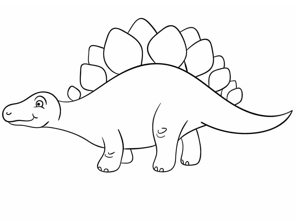 Happy Stegosaurus Coloring Page Free Printable Coloring Pages For Kids