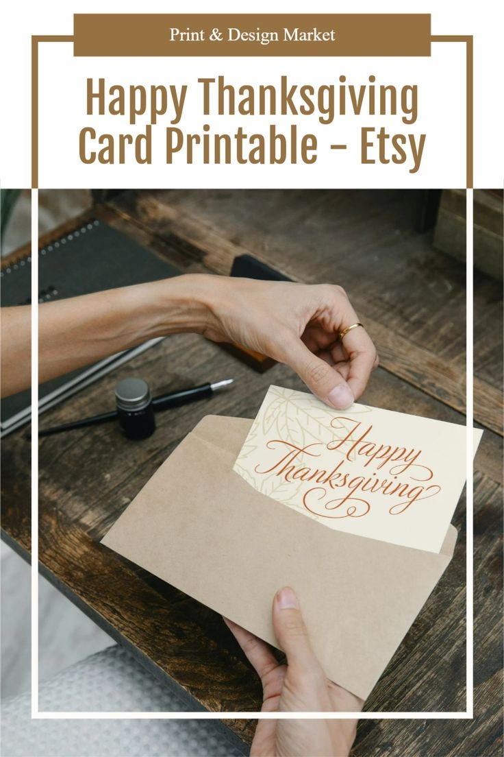 Happy Thanksgiving Card Printable Etsy Thanksgiving Cards 