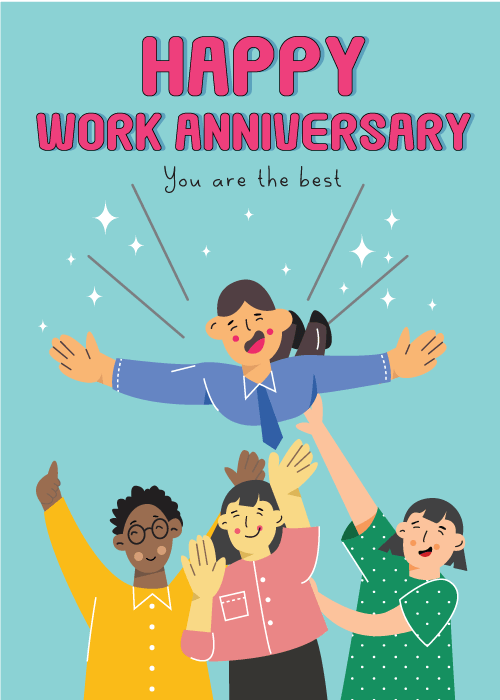 10th work anniversary card printable