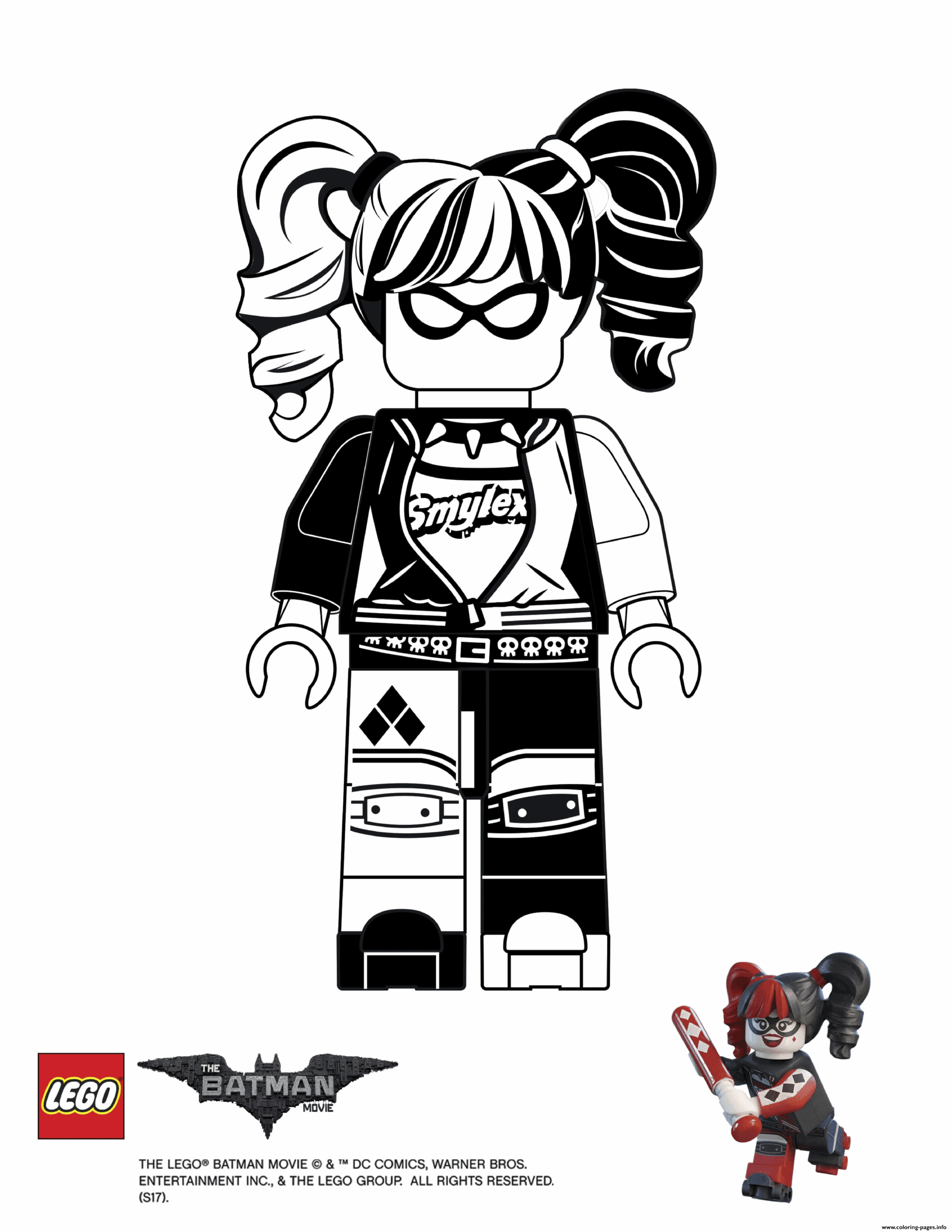 Harley Quinn Batman Lego Movie Coloring Pages Printable