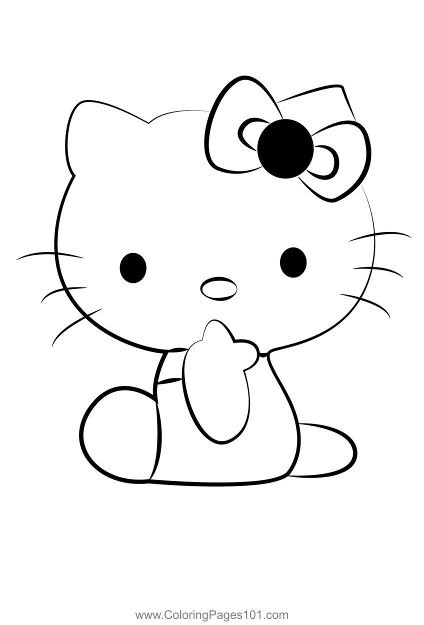 Christmas Coloring Pages Hello Kitty