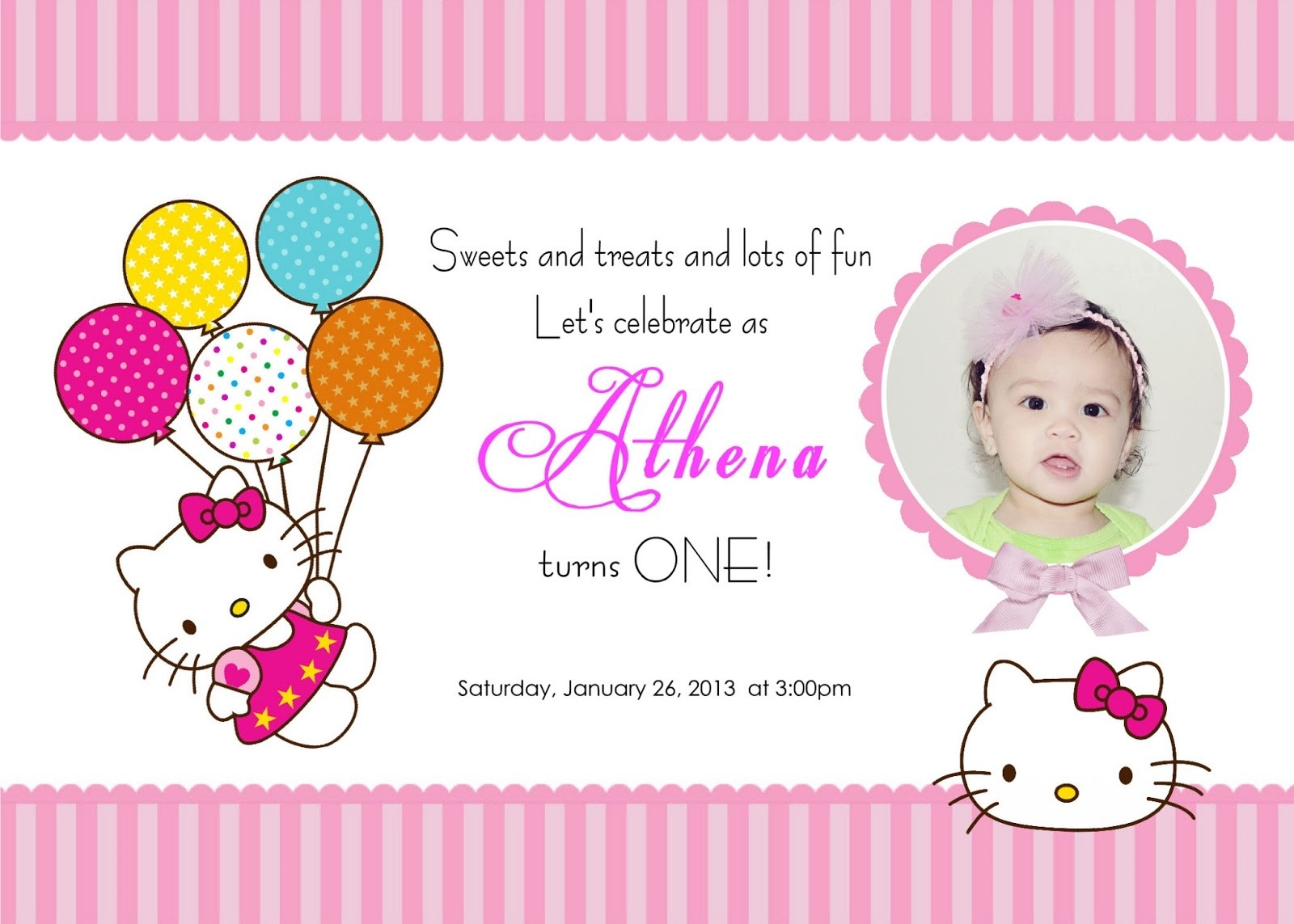 kitty invite template